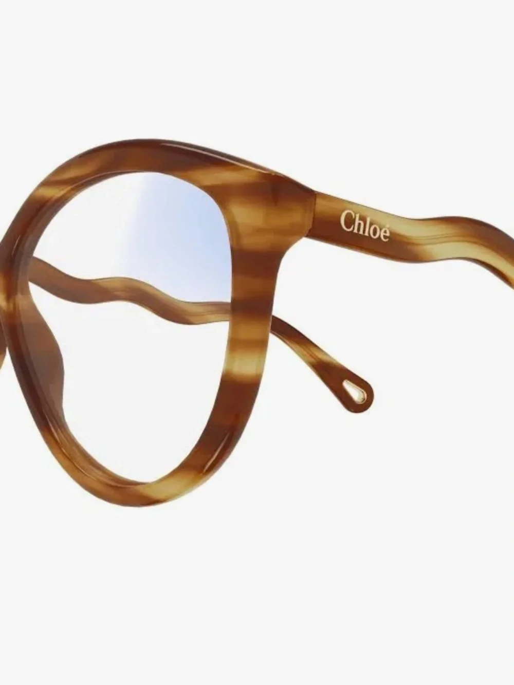 Chloe Tortoiseshell Wave-Arm Eyeglasses - Blonde Havana - Picture 6 of 12
